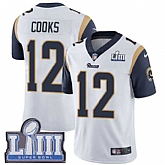 Nike Rams 12 Brandin Cooks White 2019 Super Bowl LIII Vapor Untouchable Limited Jersey,baseball caps,new era cap wholesale,wholesale hats